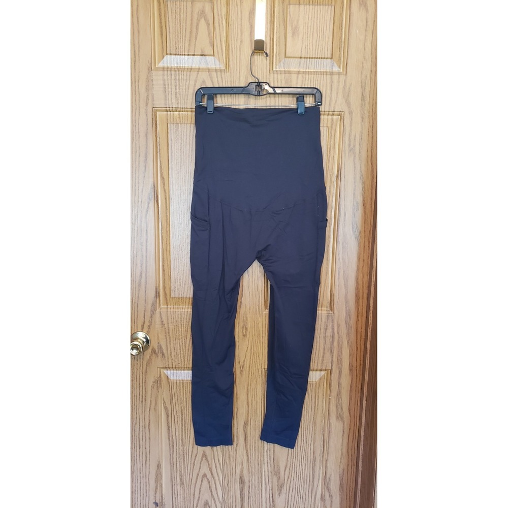 Womens Black Destination Maternity  Yoga Pants. Xl. Nylon Spandex. Skinny...